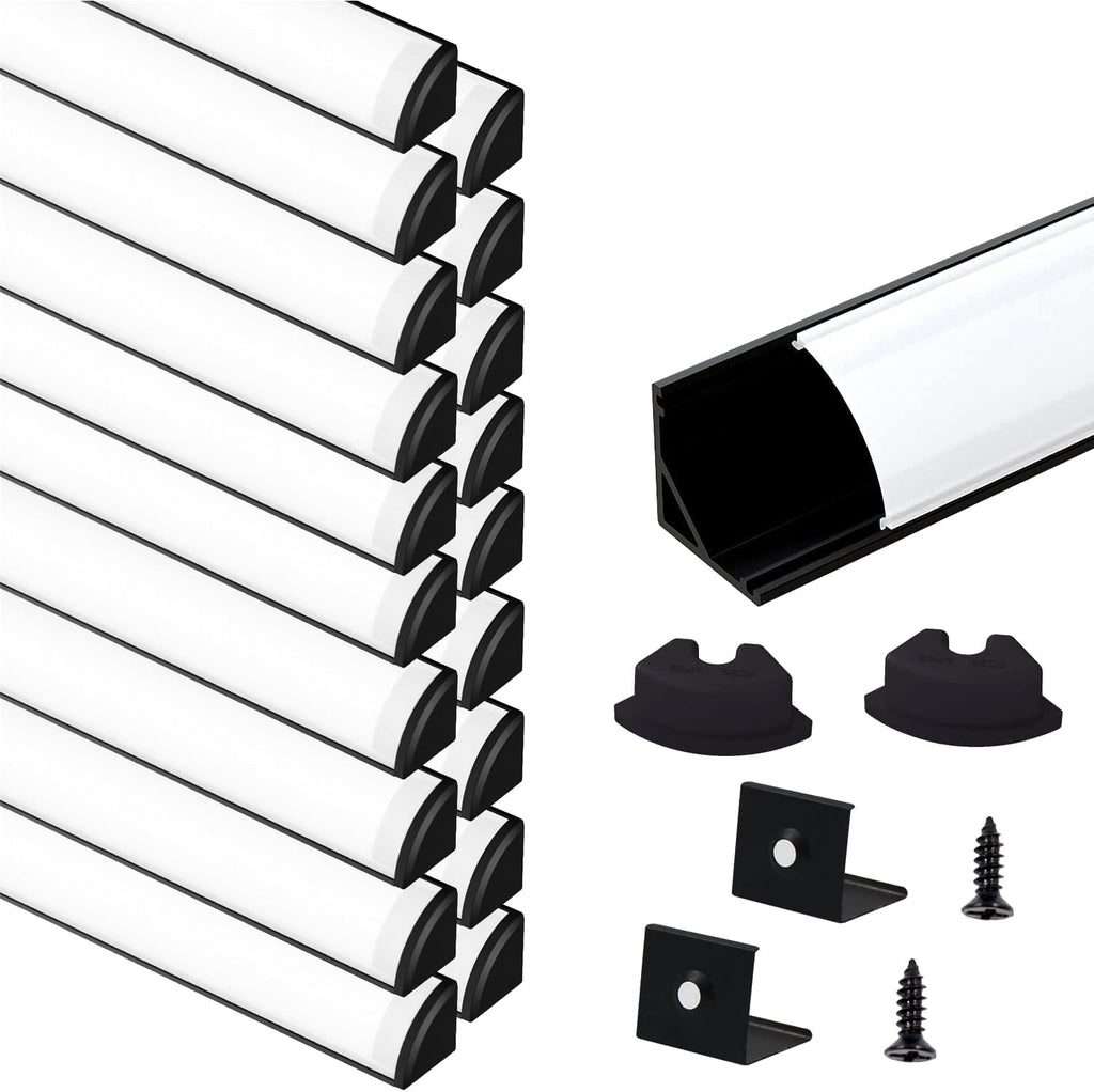 VST 20pack 3.3ft LED Channel, V Shape Led Diffuser Channel, LED Aluminum