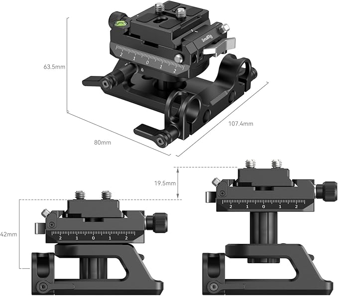 SmallRig Mount Plate for Arca-Swiss Quick Release Clamp and Bottom Plate for