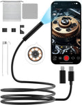 Endoscope Camera with Light,1920P HD Endoscope with 5.9ft Semi-Rigid,Endoscope Camera with 8 Adjustable LED Lights,7.9mm IP67 Waterproof