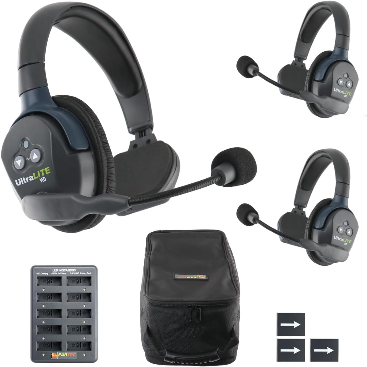 EARTEC UL3S Ultralite-HD 3-Person Full Duplex Wireless Intercom Headset