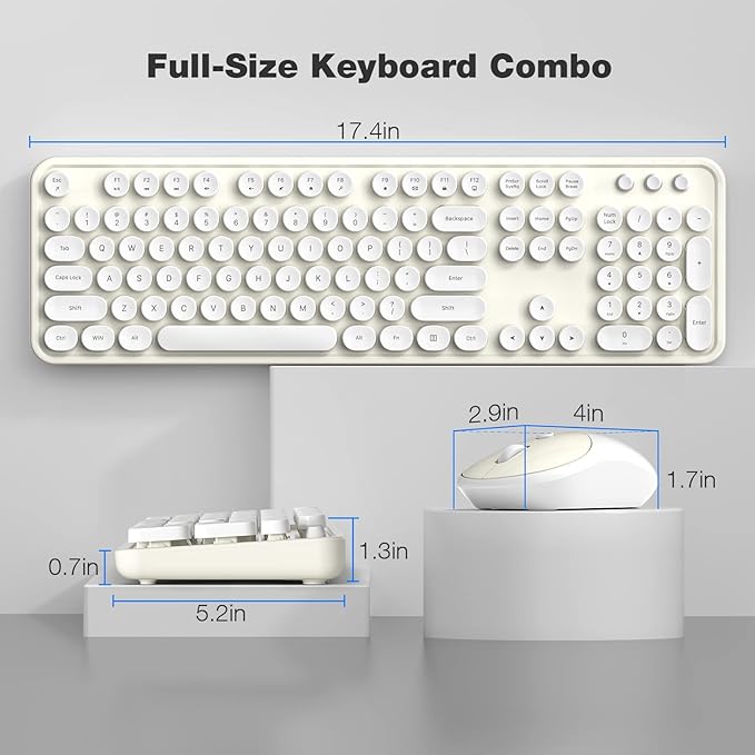 MOFII Wireless Keyboard and Mouse Combo, Computer Full Size 2.4G Plug and Play