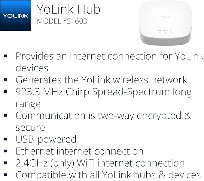 YoLink LoRa Smart Door Sensor Starter Kit: Hub & Door Sensor