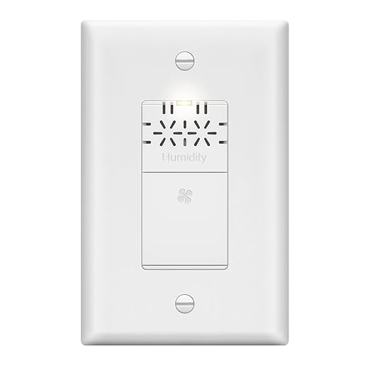LIDER No Neutral Wire Required Humidity Sensor Switch, Automatic Humidity