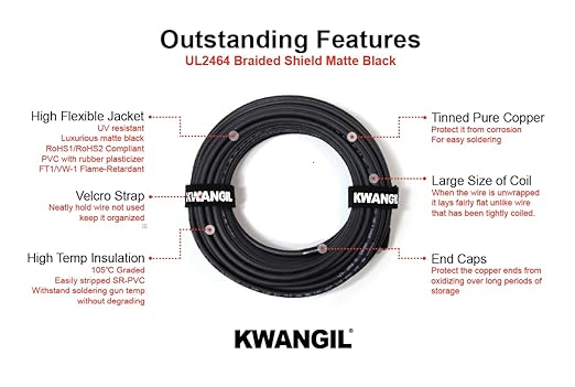 KWANGIL 10C 22AWG AMSB Shielded Cable Wire