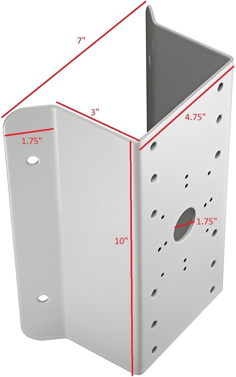 kenuco cm ds-1276zj universal corner bracket most hik-compatible showing dimensions