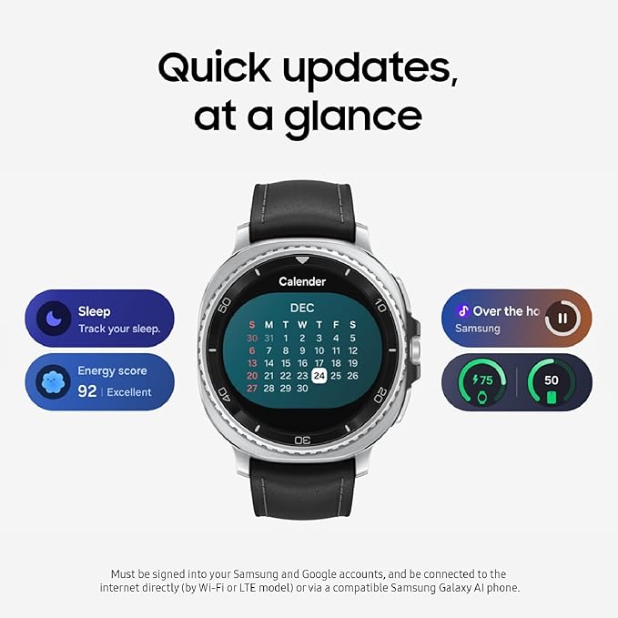 Samsung Galaxy Watch 8 Classic 46mm Bluetooth Smartwatch, Cushion Design