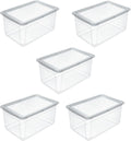 keeeper bea 5x Storage Box with Air Control System, 59 x 39 x 27 cm, 43 L, Transparent