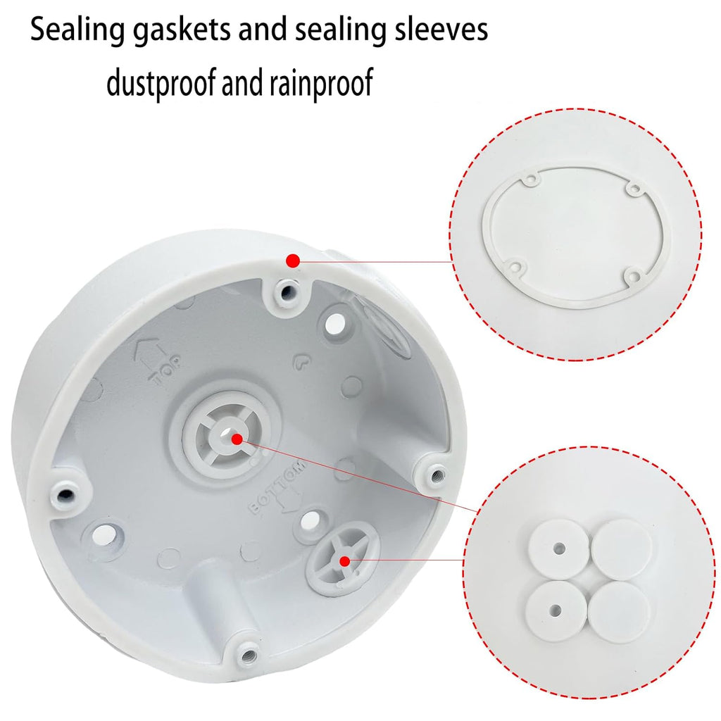 outdoor junction box for dome camera mount ip, front angle view