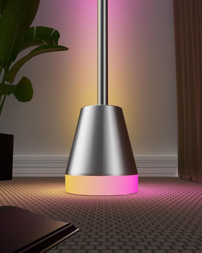 Keepsmile Smart RGB LED Corner Floor Lamp, Bright Standing Lamps