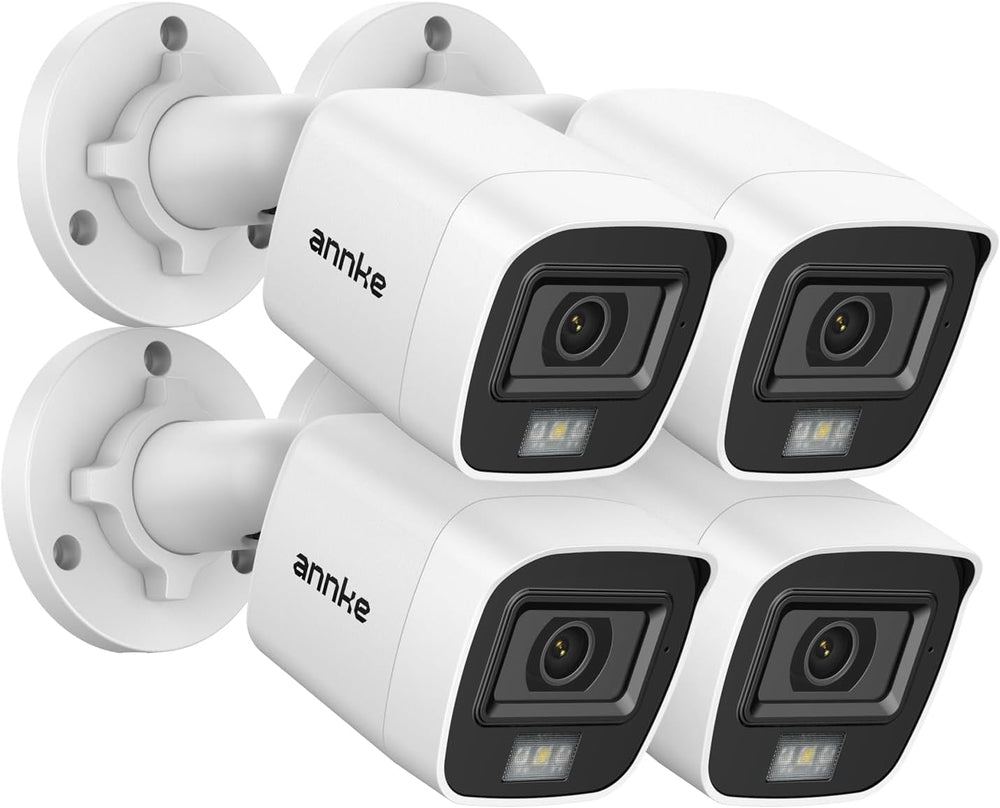 ANNKE 4-Pack 2MP/1080P 1920TVL Analog Outdoor Security Camera Kits, White