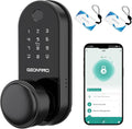 Smart Door Lock with Knob, Keyless Entry Door Lock with Handle