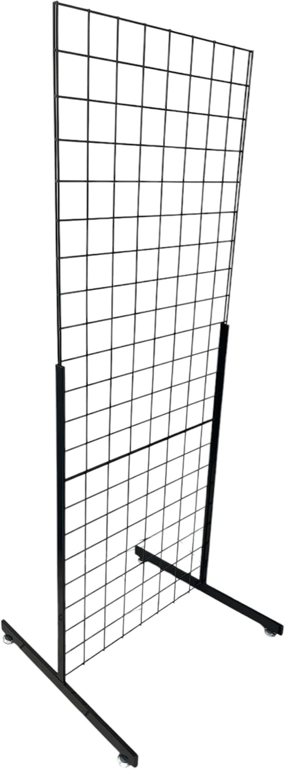 Only Hangers Heavy Duty 2' x 5.5' Gridwall Art Display Panel with EZ Slide-On Grid Legs - No Hardware or Tools Required - No Screws, Nuts, or Washers. (Set of 1)