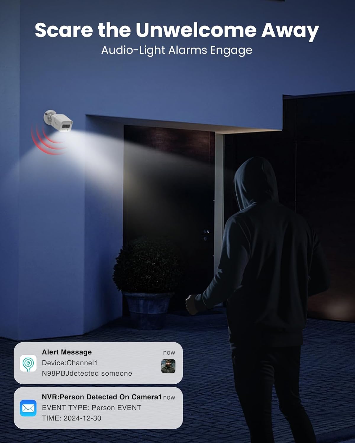 4k add on wired poe cameras for nvr, package contents