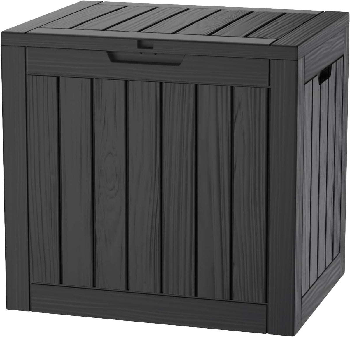 Outdoor Storage Box, 31 Gallon Deck Box Indoor and Outdoor Use, Waterproof Resin Storage Bin for Package Delivery, Patio Cushions, Gardening Tools, Lockable, UV Resistant, Black