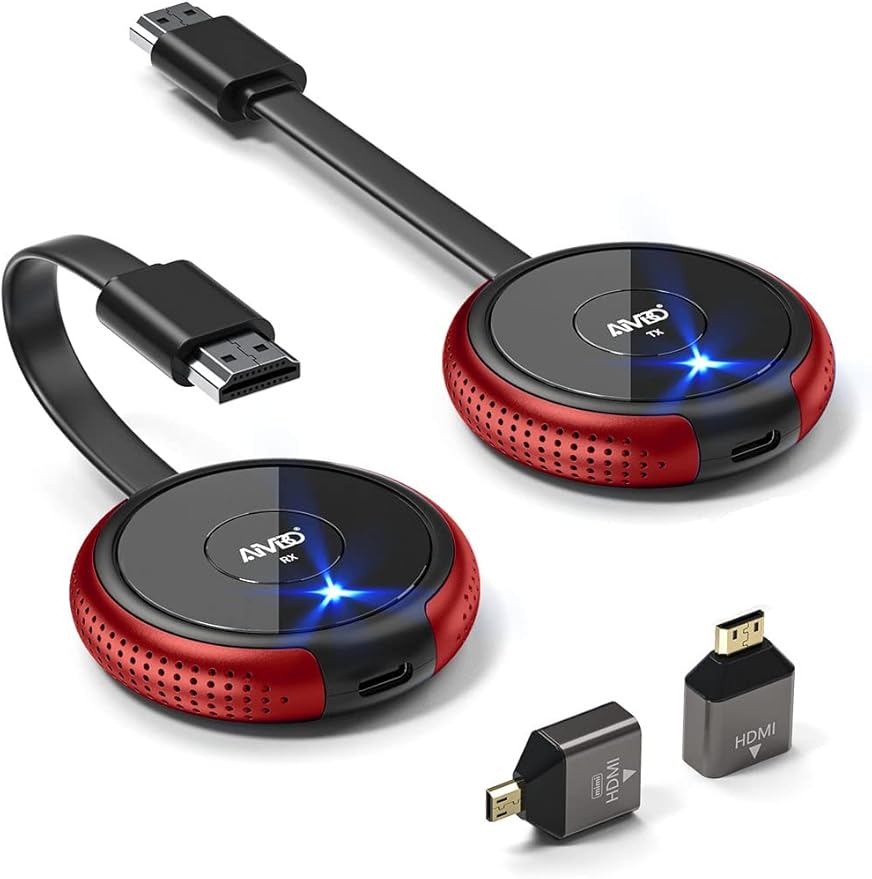 AIMIBO Wireless HDMI Transmitter and Receiver Kit 4K, Casting 2.4/5GHz Stable