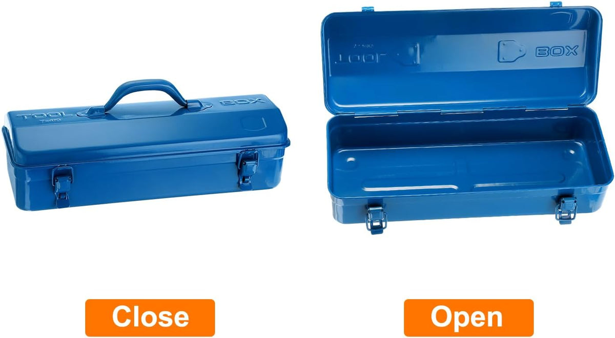 harfington tool box 16.5" portable steel tool box, close-up detail