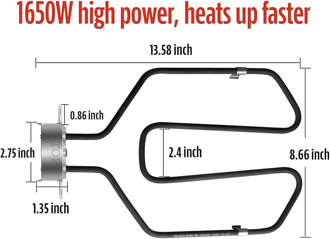 Upgrade Universal 1650W 15A Electric Smoker Heating Element Kits
