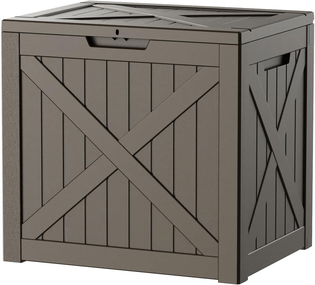 EasyUp 35 Gallon Outdoor Storage Box Waterproof Weatherproof Deck Box