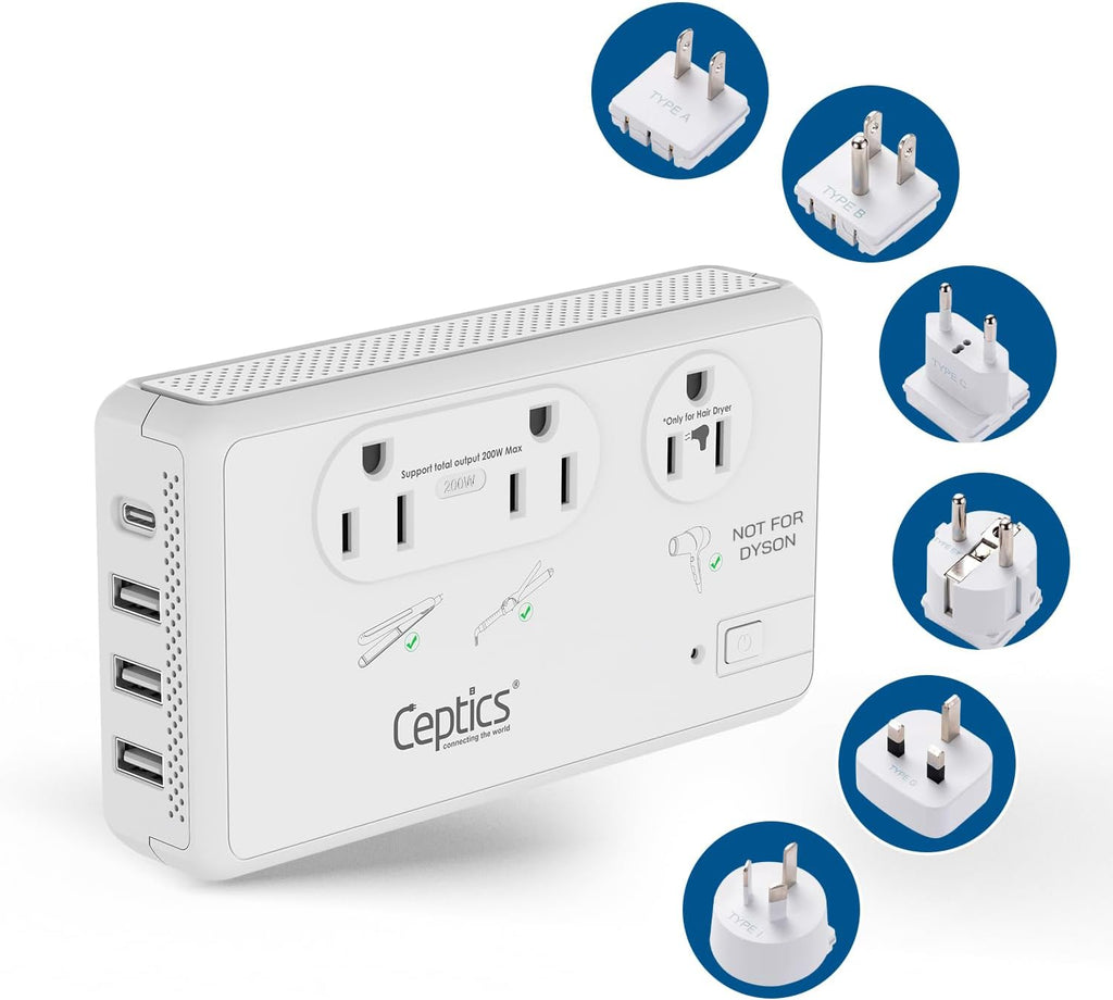 Ceptics 2000W Travel Voltage Converter