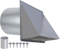 8 inch Hooded Wall Vent with Screen and Damper, Wall Vent Cover Exhaust Vent