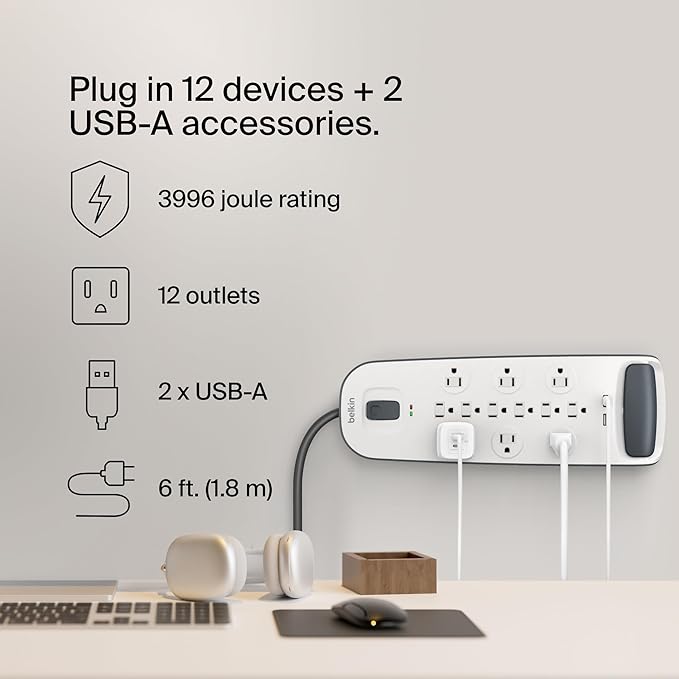 Belkin USB Power Strip Surge Protector