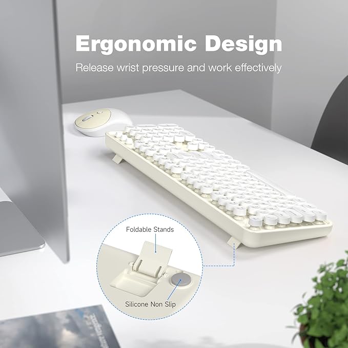 MOFII Wireless Keyboard and Mouse Combo, Computer Full Size 2.4G Plug and Play