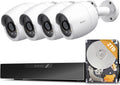 ARENTI 8MP PoE IP Camera Outdoor Security System, 4 Pack 4K Bullet Cameras with H.265 8CH NVR and 2TB HDD, add Extra 4 Cameras to get 8 Cameras, AI Human Vehicle Pet Package Detection, 24/7 Recording