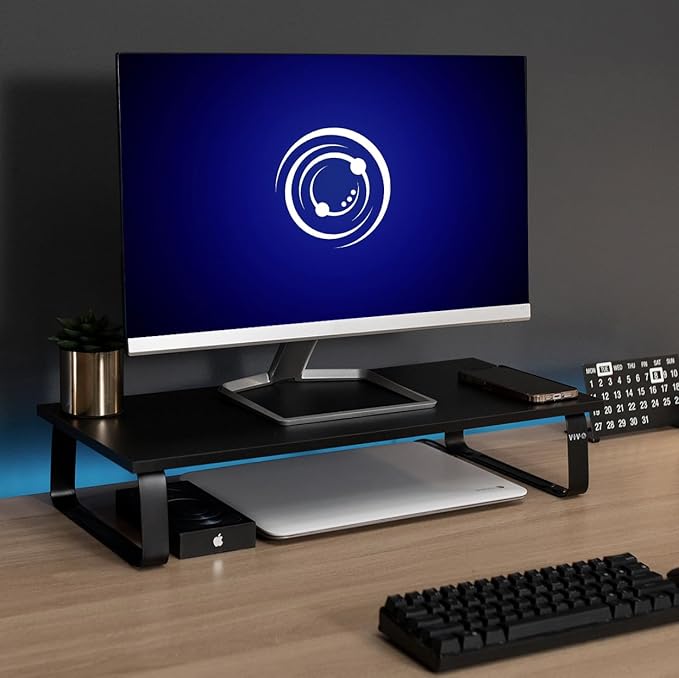 VIVO Monitor and Laptop Stand, 24 inch Desktop Riser, STAND-V000D