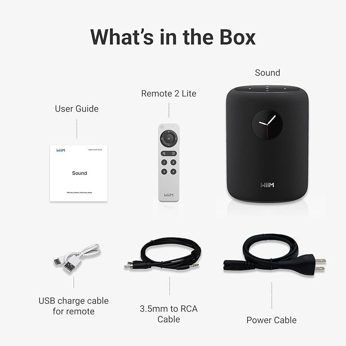WiiM Sound Smart Speaker with 1.8″ Touch Display, Hi‑Res 24‑bit/192 kHz
