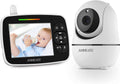 ANMEATE Baby Monitor with Remote Pan-Tilt-Zoom Camera, Large Display Video Baby