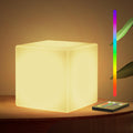LOFTEK 7-inch LED Cube Night Lights: Rechargeable RGB 16 Colors Changing Light