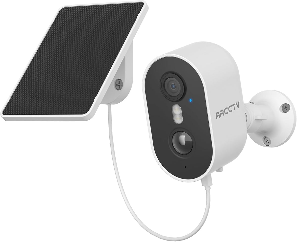 ARCCTV Solar Security Camera Wireless Outdoor 4MP Solar Powered WiFi Camera