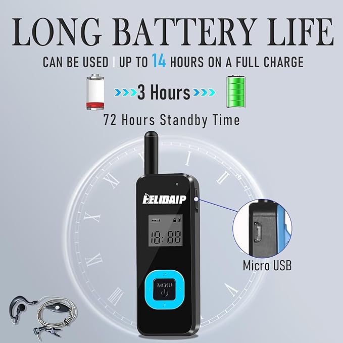ELIDAIP T-M1 Super Mini Walkie Talkies
