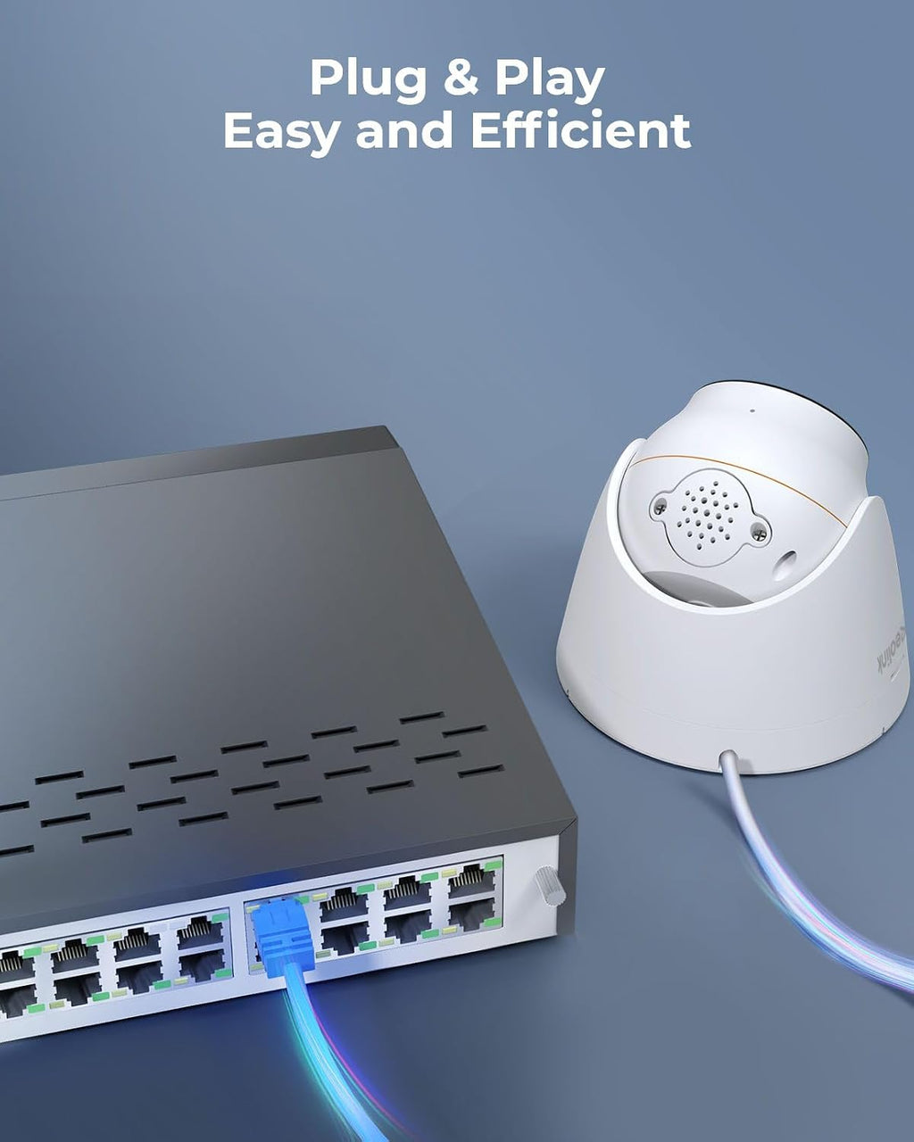 reolink 16ch 12mp poe security camera system with, front angle view
