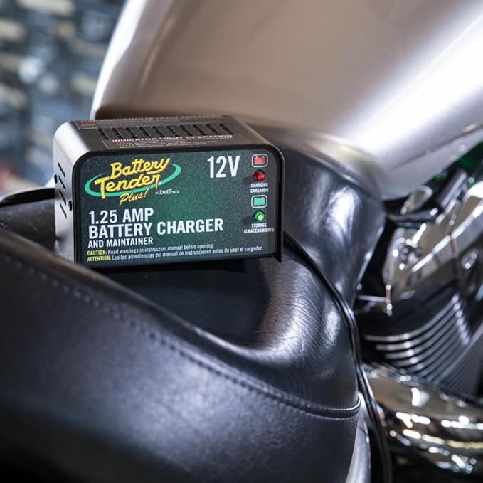 Battery Tender Plus 12V 1.25 AMP Car & Motorcycle Battery Charger and Maintainer