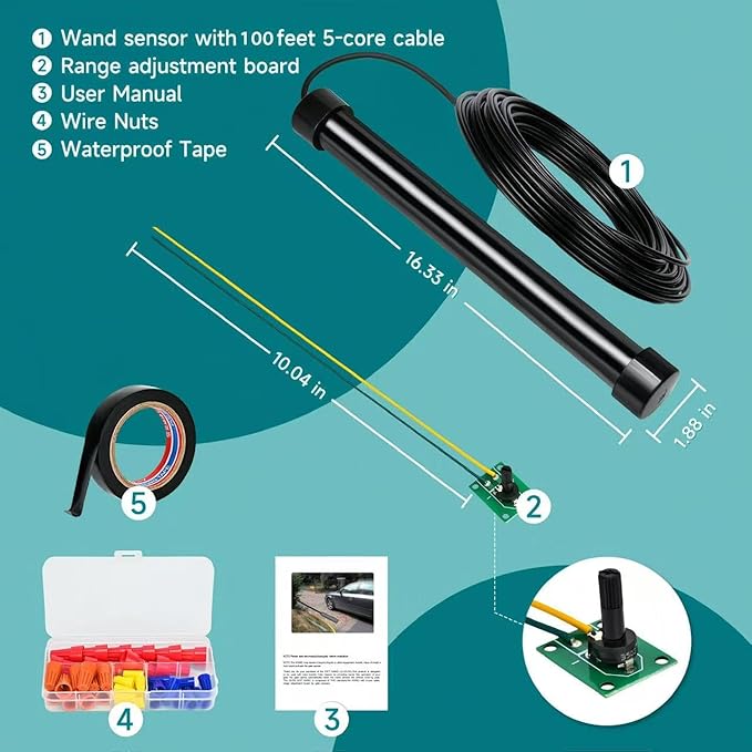 100FT. Upgraded Vehicle Exit Sensor