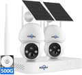 Hiseeu Solar Security Camera Outdoor, 4MP Cameras, Wireless Home Security