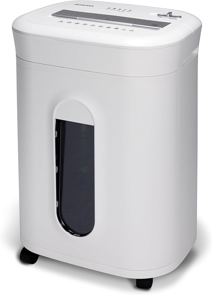 Aurora High-Security 10-Sheet Micro-Cut Paper and Credit Card Shredder