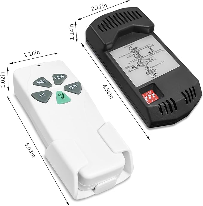 2 Pack Universal Ceiling Fan Remote Control Kits