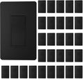 ThunderWay Matte Black Single Pole Decorator Light Switch (30 Pack)