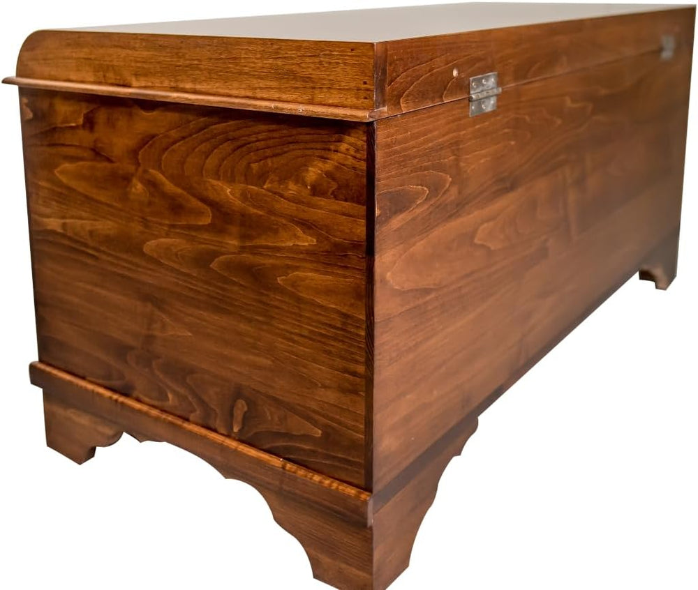 Rustic Red Door Co. Cedar Hope Chest with Waterfall Top, Amish Made Wooden St...