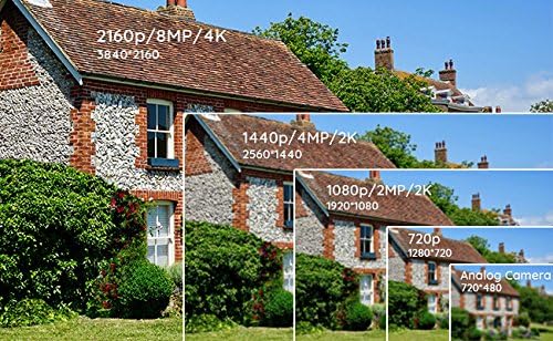 4k poe security ip camera - compatible with, side view