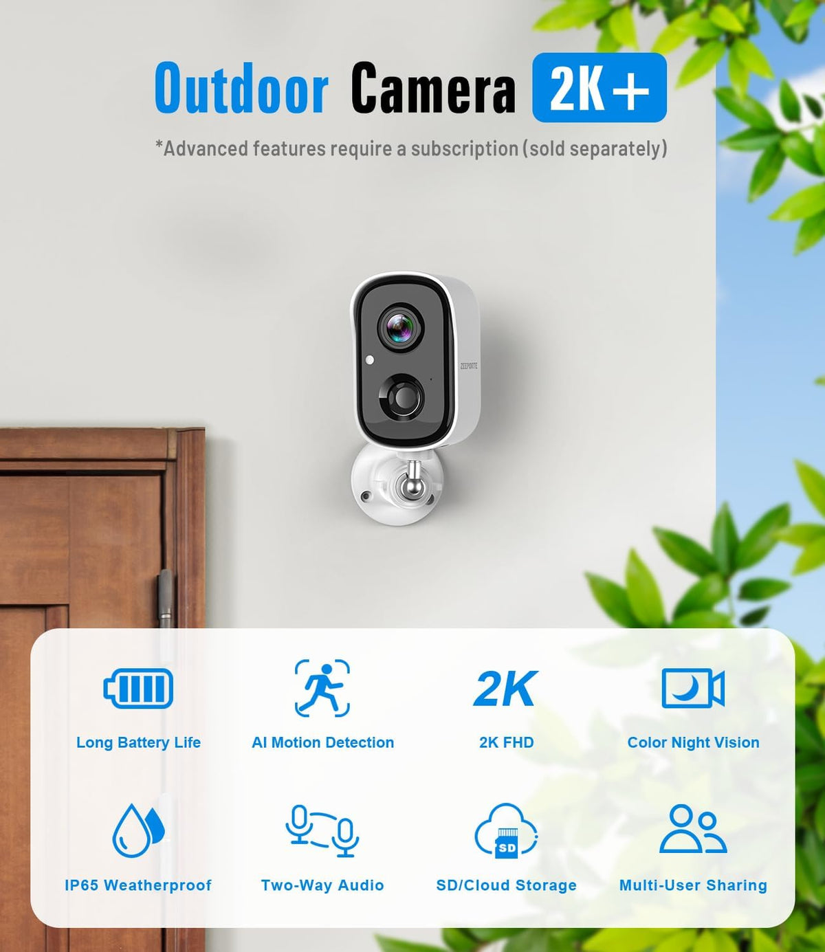 security cameras wireless outdoor, 2k cameras for home shown in use