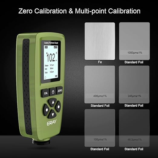Mil Thickness Gauge, Coating Thickness Gauges, ERAY Paint Depth Gauge Meter
