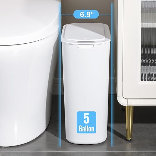 Cesun Motion Sensor Trash Can, 5 Gallon Automatic Bathroom Garbage Can