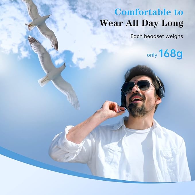 Hollyland Solidcom C1 2 Users 1100ft Full-Duplex Wireless Headset Intercom