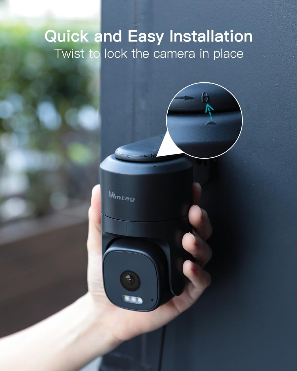 vimtag 2.5k pan/tilt wired outdoor security camera for, view 11