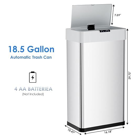 AthLike Sensor Trash Can, Touchless Motion Sensor Trash Bin, Smart Automatic