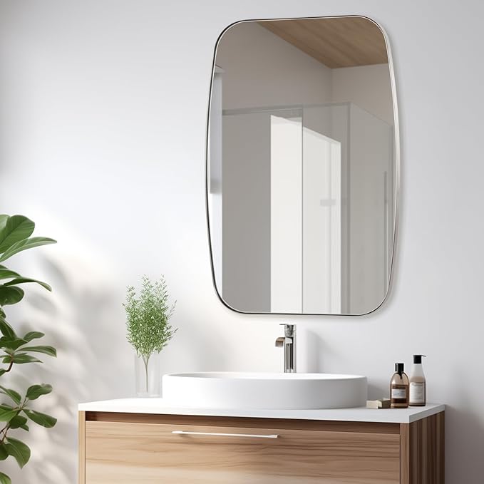 Brushed Nickel Bathroom Mirror, Living Room