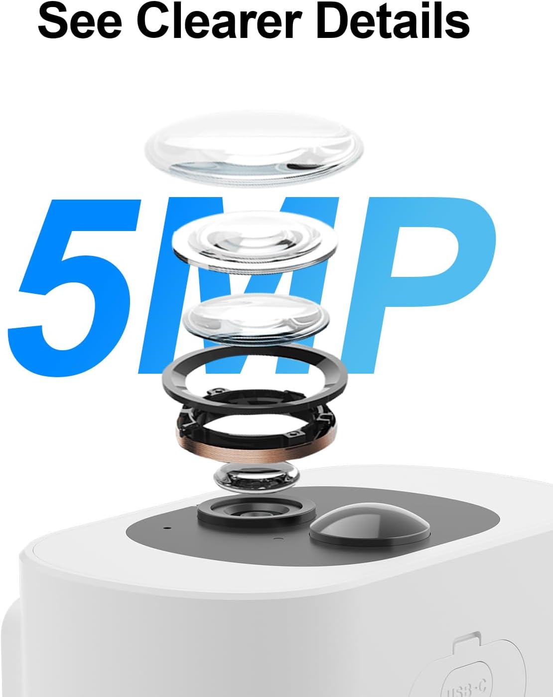 anran 5mp solar security cameras wireless outdoor, solar shown in use